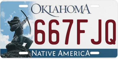 OK license plate 667FJQ