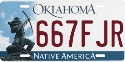 OK license plate 667FJR
