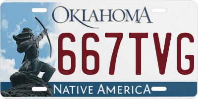 OK license plate 667TVG