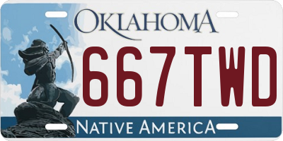 OK license plate 667TWD