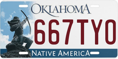 OK license plate 667TYO