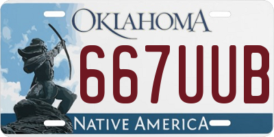 OK license plate 667UUB