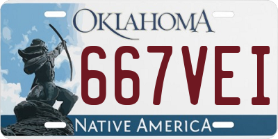 OK license plate 667VEI