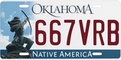 OK license plate 667VRB