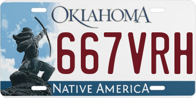 OK license plate 667VRH