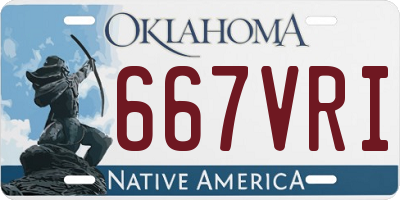 OK license plate 667VRI