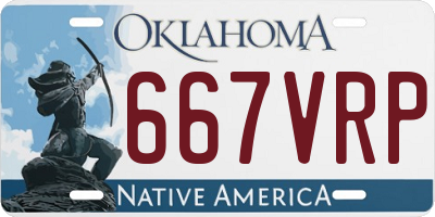 OK license plate 667VRP