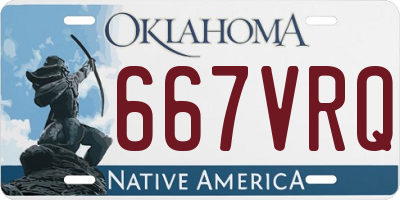 OK license plate 667VRQ