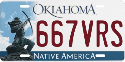 OK license plate 667VRS