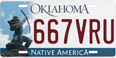 OK license plate 667VRU