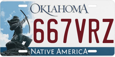 OK license plate 667VRZ