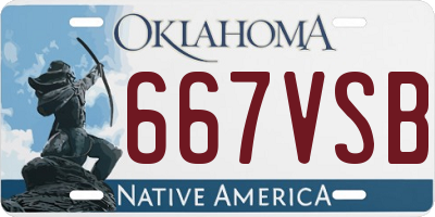 OK license plate 667VSB