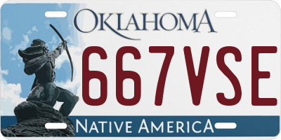 OK license plate 667VSE