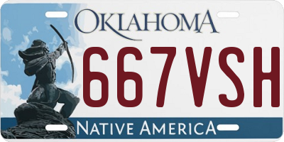 OK license plate 667VSH