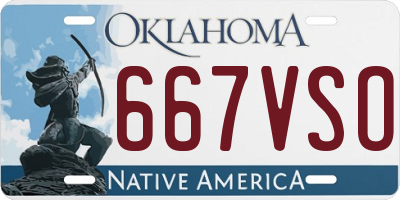 OK license plate 667VSO