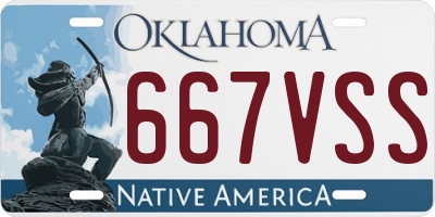 OK license plate 667VSS