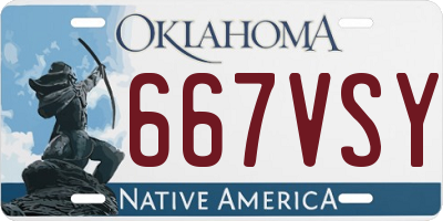 OK license plate 667VSY