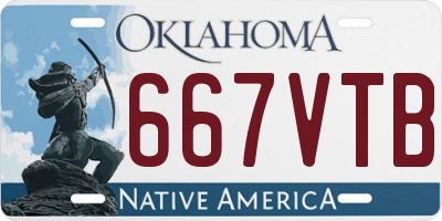 OK license plate 667VTB