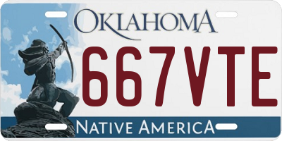 OK license plate 667VTE