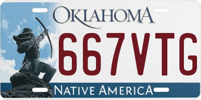 OK license plate 667VTG