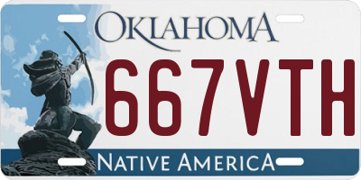 OK license plate 667VTH