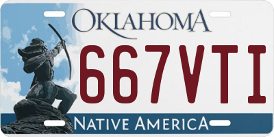OK license plate 667VTI