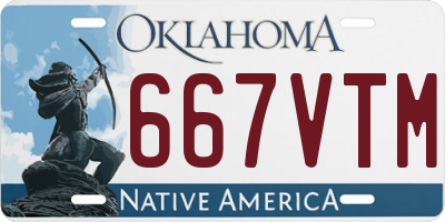 OK license plate 667VTM