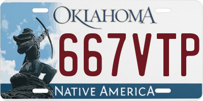 OK license plate 667VTP