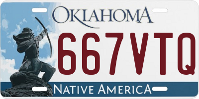OK license plate 667VTQ