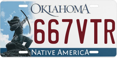 OK license plate 667VTR