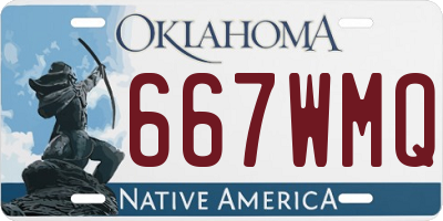 OK license plate 667WMQ