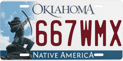 OK license plate 667WMX