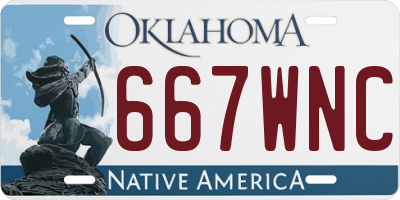 OK license plate 667WNC