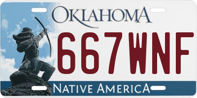OK license plate 667WNF
