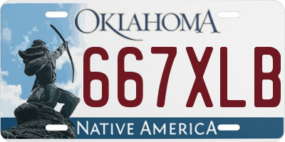 OK license plate 667XLB