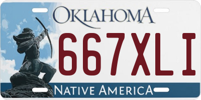 OK license plate 667XLI