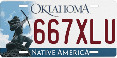 OK license plate 667XLU