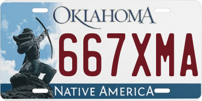 OK license plate 667XMA