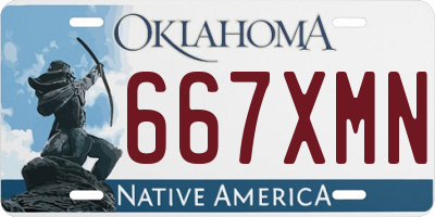 OK license plate 667XMN