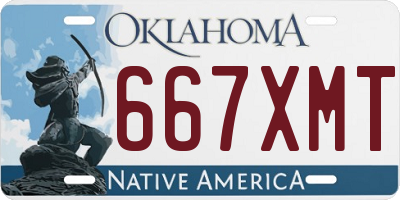 OK license plate 667XMT
