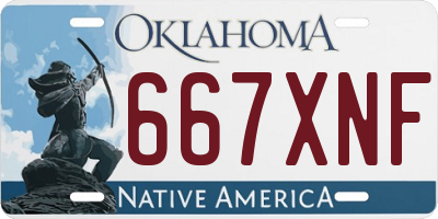 OK license plate 667XNF