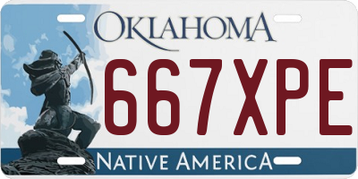 OK license plate 667XPE