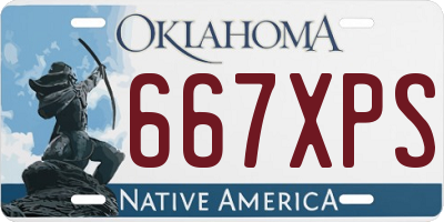 OK license plate 667XPS
