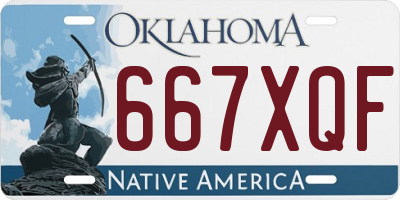 OK license plate 667XQF
