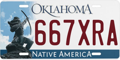 OK license plate 667XRA