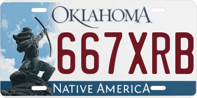 OK license plate 667XRB