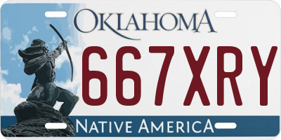 OK license plate 667XRY