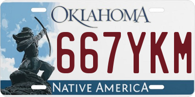 OK license plate 667YKM
