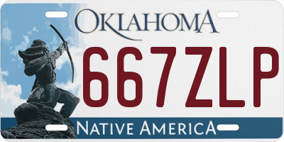 OK license plate 667ZLP