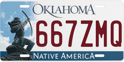 OK license plate 667ZMQ
